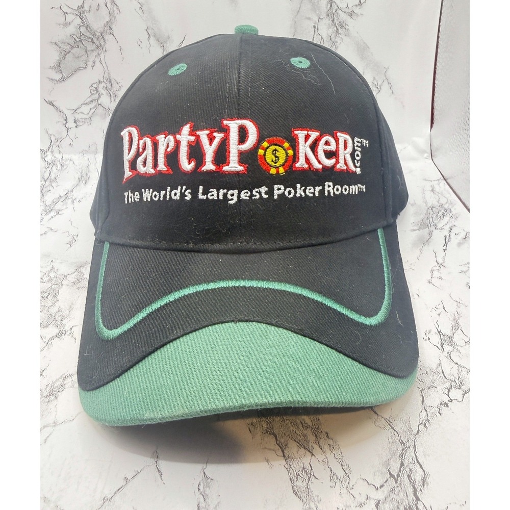 PartyPoker.com Poker Room Adjustable Cotton Baseball Cap Hat NWOT